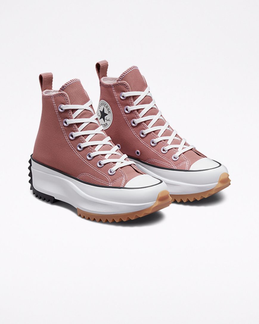 Topanky Na Platforme Converse Run Star Hike Seasonal Color Vysoke Panske Ruzove Čierne Biele | SK KHBSJ1